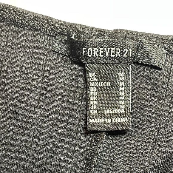 Forever 21 | Black Ribbed Halter Dress | Medium - Picture 6 of 7